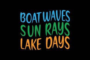 Boat Waves Sun Rays Lake Days Graphic Crafts By MOTHER SHOP 789 2