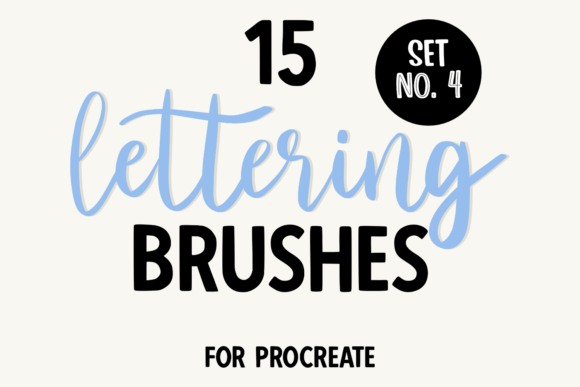 15 Procreate Lettering Brushes SET NO.4 Graphic Brushes By designavmad