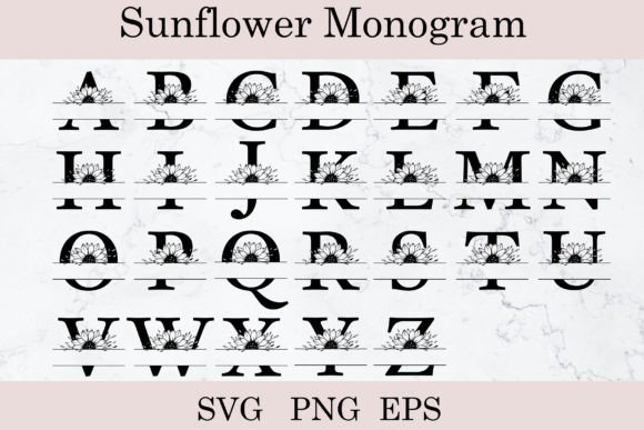 Flower Alphabet Svg Monogram Clipart Graphic Illustrations By svgxoxo