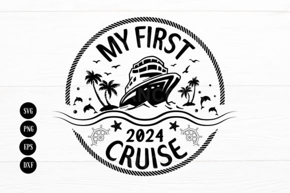 My First Cruise Family Trip Matching Illustration Modèles d'Impression Par AppearanceCraft