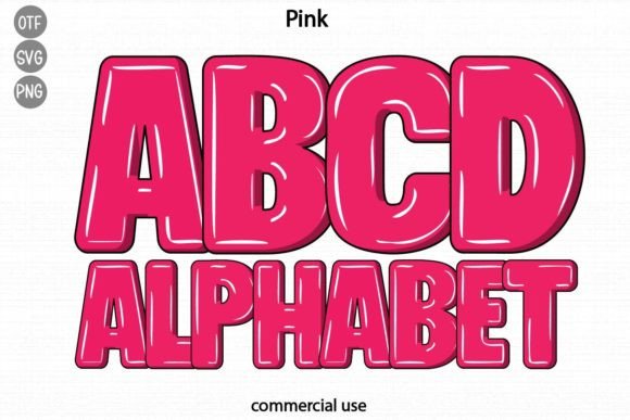 Pink Color Fonts Font By Kik Design