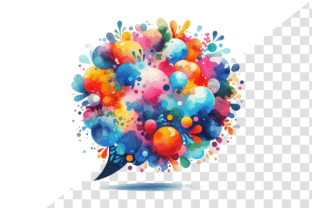SplashTalk: Watercolor Chat Bubble Grafica Illustrazioni Stampabili Di Design Store 10
