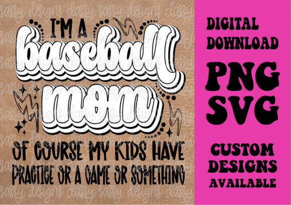 Baseball Mom Gráfico Manualidades Por Nikki Lawson L'Heureux