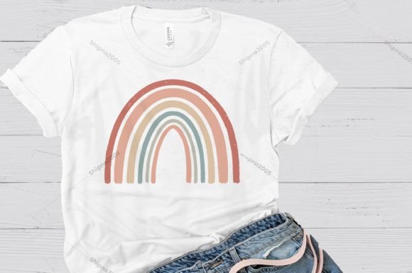 Boho Rainbow T Shirt Design Graphic T-shirt Designs By shipna2005
