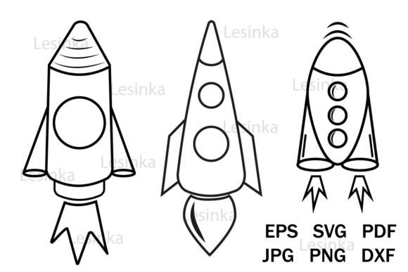 Children's Space Clipart for Printing Illustration Artisanat Par lesinka