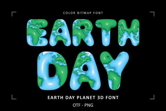 Earth Day Fuentes de Colores Fuente Por Font Craft Studio