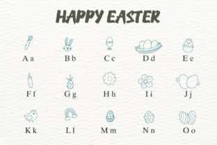 Happy Easter Dingbats Font By Nongyao 2