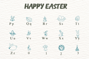 Happy Easter Dingbats Font By Nongyao 3