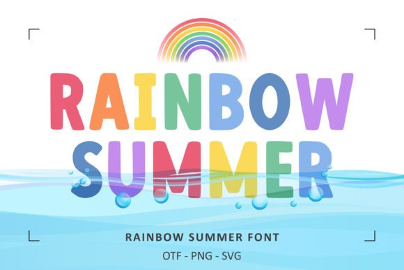 Rainbow Summer Farb-Schriftarten Schriftart Von Font Craft Studio