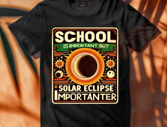 2024 Solar Eclipse Png Shirt for Kids Grafika Projekty Koszulek Przez DeeNaenon