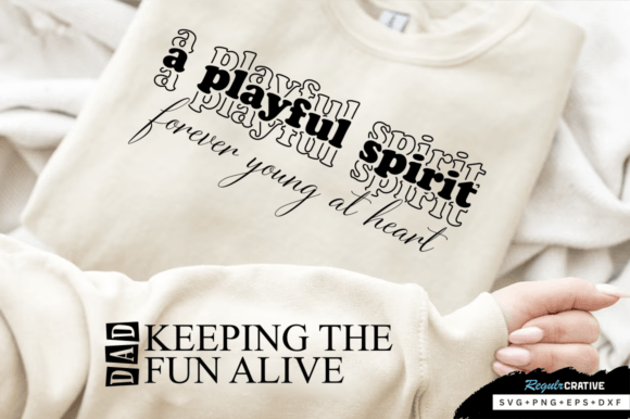 A Playful Spirit Forever Young at Heart Grafik T-shirt Designs Von Regulrcrative