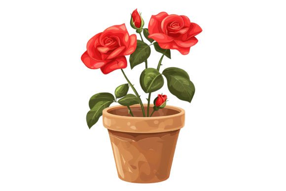 Beautiful Ornamental Plants Rose Graphic Illustrations By saydurf