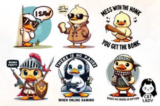 Funny Duck Quotes Sublimation Clipart Graphic Illustrations By Cat Lady 2