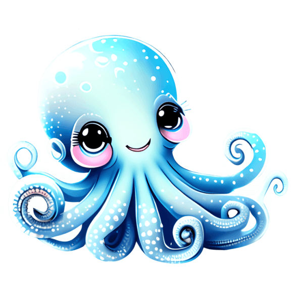 Ímã retangular Baby Octopus azul Conteúdo da Comunidade Por Colourful