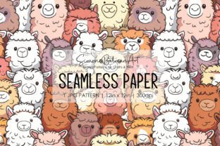 Cute Alpaca Seamless Pattern Graphic Patterns By Simone Balman Art 1