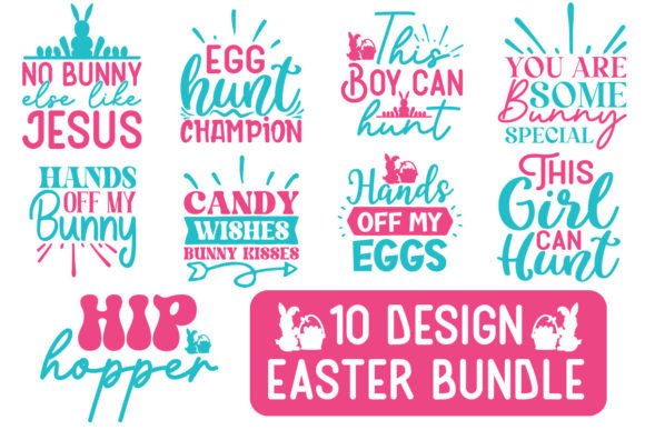 Easter Svg Designs Bundle Grafika Szablony do Druku Przez CalliGraphic
