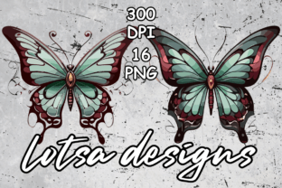 Gothic Butterfly Graphic Illustrations By lotsa designs 8
