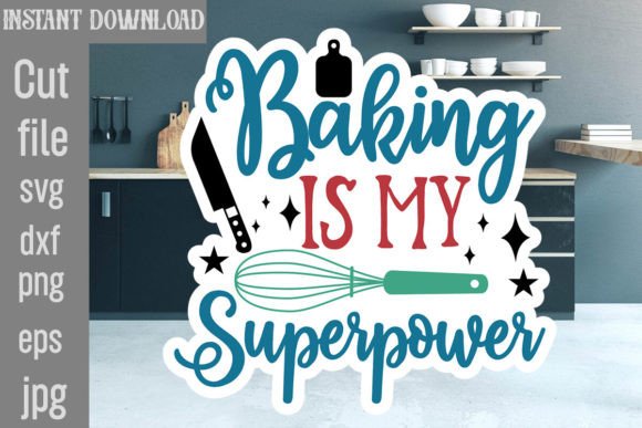 Baking is My Superpower SVG Cut File Afbeelding Crafts Door SimaCrafts