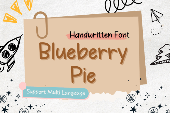 Blueberry Pie Skript-Schriftarten Schriftart Von Brown Cupple Fonts