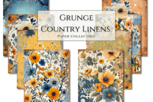 Grunge Country Linens Digital Papers Graphic Backgrounds By More Paper Than Shoes 1