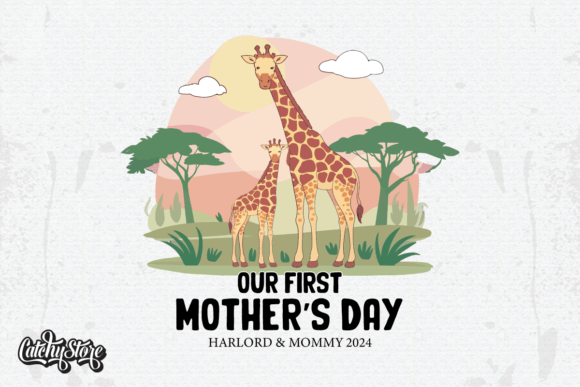 Our First Mother's Day with Name Gráfico Diseños de Camisetas Por CatchyStore