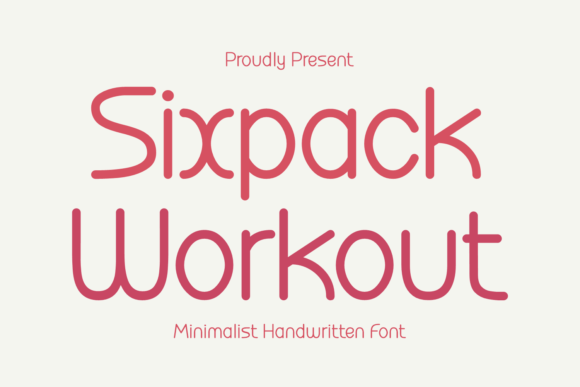 Sixpack Workout Script & Handwritten Font By Eightde