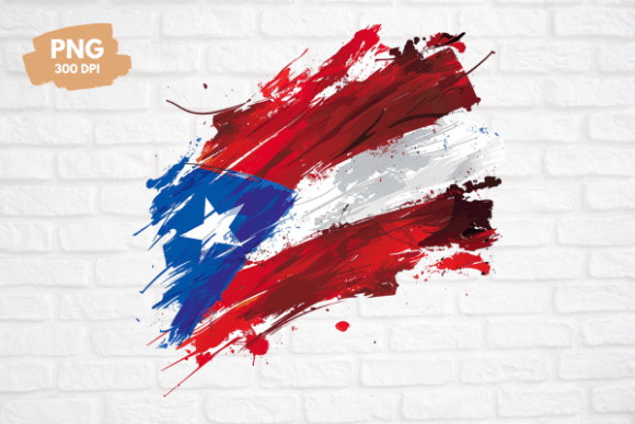 The Puerto Rican Flag Graphic T-shirt Designs By Sabuydee Design