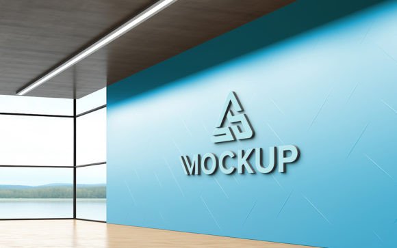 Wall Logo Mockup Psd Template Graphic Product Mockups By Harry_de