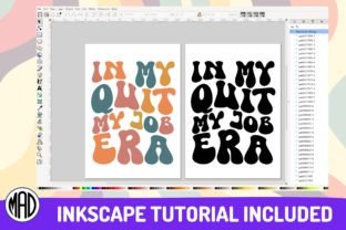 CANVA Editable Retro Groovy Wavy Text Graphic Print Templates By Marina Art Design 4