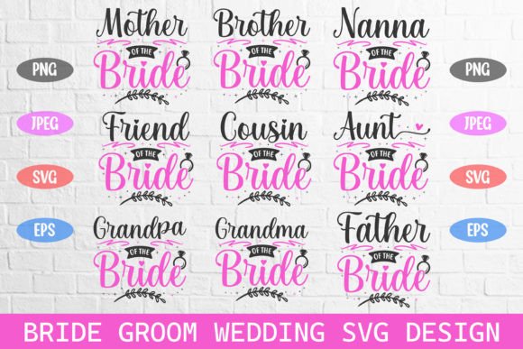 Family of the Groom Wedding Svg Design Graphic Print Templates By rahnumaat690