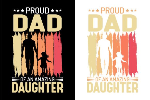 Father and Daughter Vector Tshirt Design Graphic Illustrations By Creative shirts
