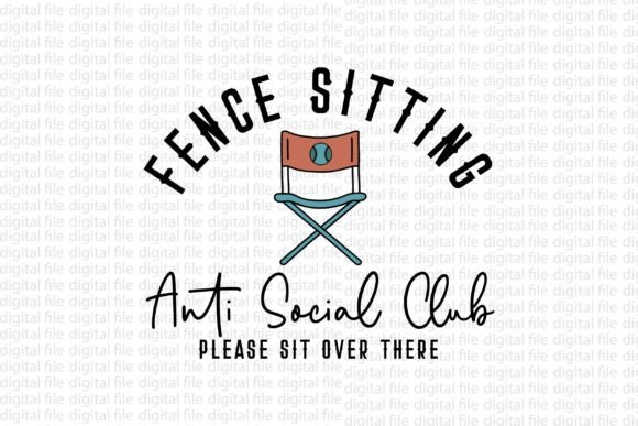 Fence Sitting Anti Social Club Please Gráfico Designs de Camisetas Por Vintage Designs