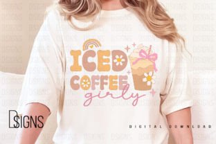 Iced Coffee Girly Coquette Groovy Png Graphic T-shirt Designs By DSIGNS 1