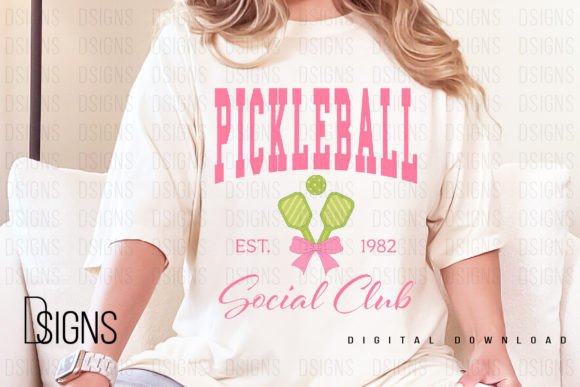 Pickleball Coquette Girly Sublimation Gráfico Diseños de Camisetas Por DSIGNS