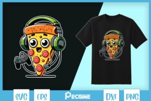 Pizza Gamer Video Games Funny SVG Graphic Print Templates By Pecgine 1