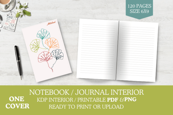 Pretty Daily Journal / Notebook /KDP Graphic KDP Interiors By Nelly imy