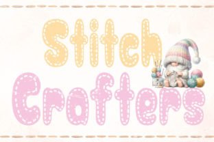 Stitch Crafters Script Fonts Font Door charmingbear59.design 1