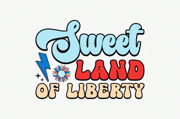 Sweet Land of Liberty Retro PNG Sublimat Gráfico Artesanato Por Craft Artist