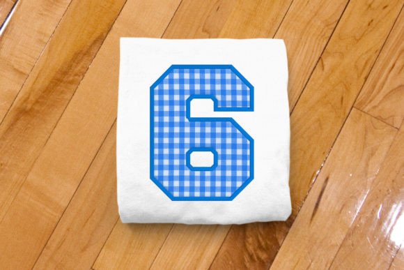 Varsity Number 6 Applique Embroidery School & Education Embroidery Design By DesignedByGeeks