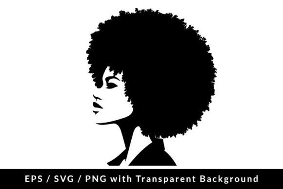 Afro Hairstyle Woman Silhouette SVG EPS Graphic Illustrations By Formatoriginal