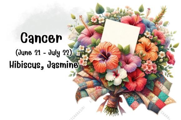 Cancer Embrace (June 21 - July 22) Grafik Druckbare Illustrationen Von Atcharasiri