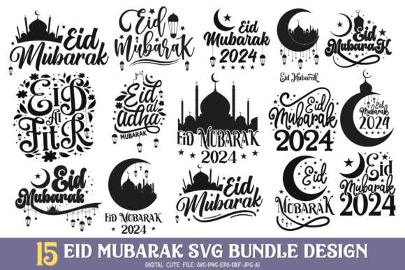 Eid Mubarak Svg Bundle Graphic Crafts By art_house254