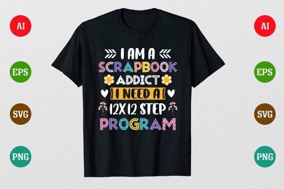 Scrapbooking T Shirt Graphic T-shirt Designs By Perfect Tees