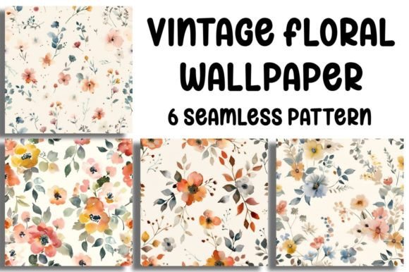 Vintage Floral Wallpaper Patter Graphic AI Patterns By unlimited art