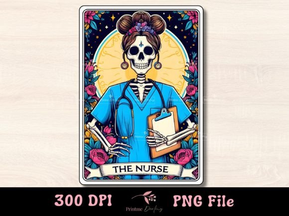 Nurse Funny Tarot Card Sublimation Png Graphic Crafts By Printme Darling