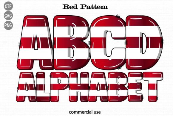 Red Pattern Color Fonts Font By Kik Design