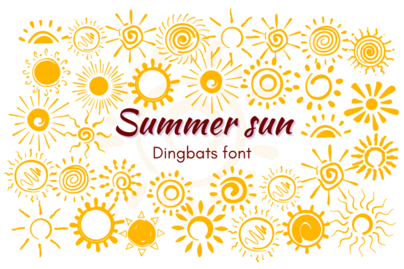 Summer Sun Dingbats Font By Nun Sukhwan
