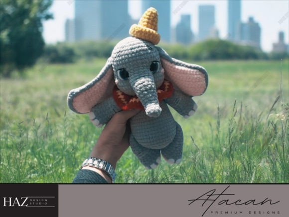 Adorable Crochet Elephant Toy Pattern Grafik Häkelmuster Von atacanwoodbox