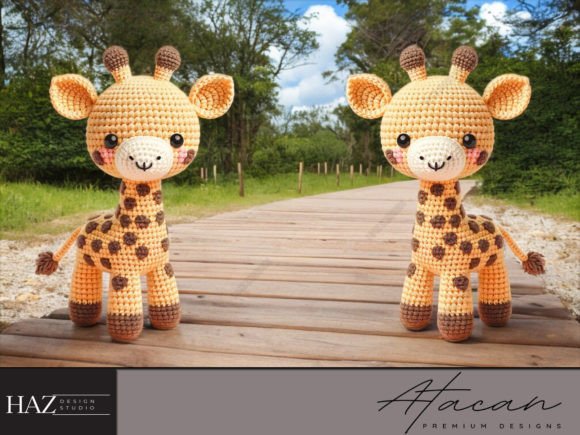 Amigurumi Crochet Giraffe Toy Pattern Grafik Häkelmuster Von atacanwoodbox