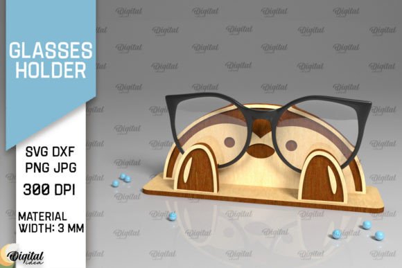 Animal Glasses Holder Laser Cut Graphic 3D SVG By Digital Idea